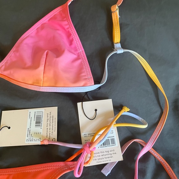 NWT Missguided Ombré Pink & Orange Bikini - Picture 3 of 8
